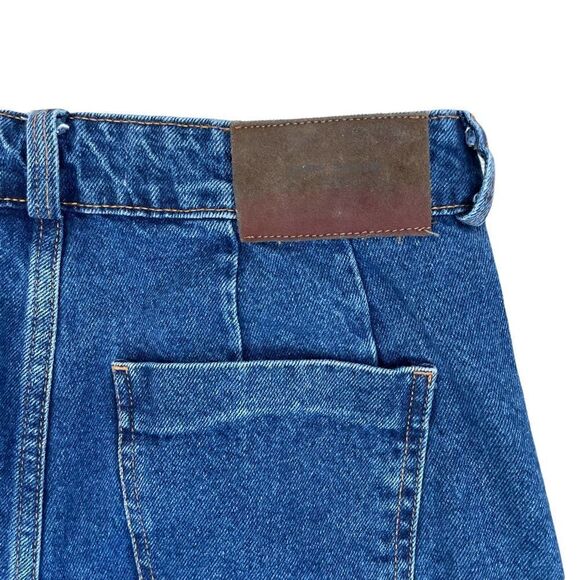 Zara Z1975 Pleated Baggy Jeans 100% Cotton - Picture 8 of 9